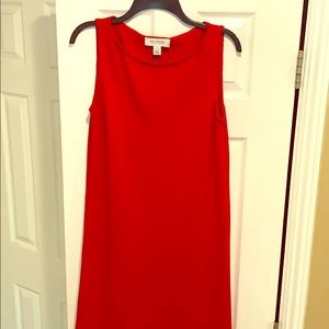 St. John Collection Red Knit Sheath Dress.